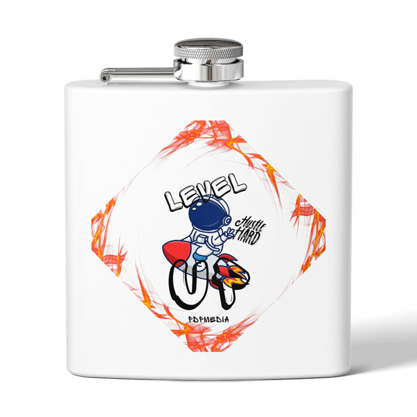 Flask, Hustle Mode - Stainless Steel 6oz (Level Up Black)