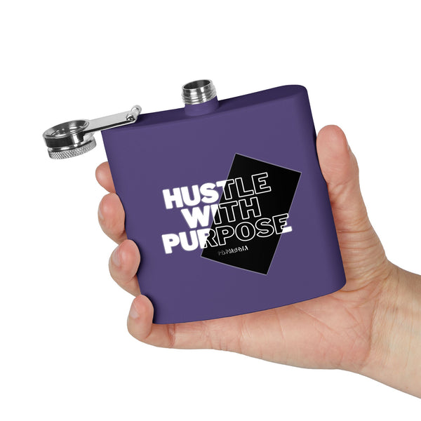Flask, Hustle Mode - Stainless Steel 6oz (Hustle With Purpose)