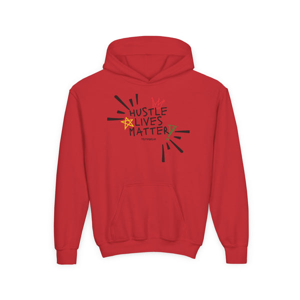 Hustle Mode (Kids) Youth Heavy Blend Hooded Hoodie - Hustle Lives Matter