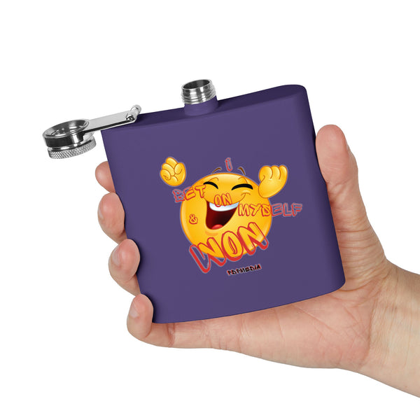 Flask, Hustle Mode - Stainless Steel 6oz (I Won)