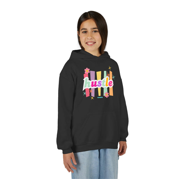 Hustle Mode (Kids) Youth Heavy Blend Hooded Hoodie - Pastel Hustle