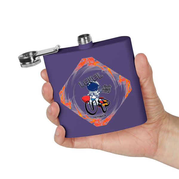 Flask, Hustle Mode - Stainless Steel 6oz (Level Up Black)