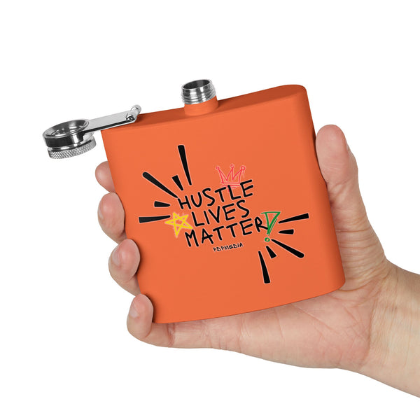 Flask, Hustle Mode - Stainless Steel 6oz (Hustle Lives Matter)