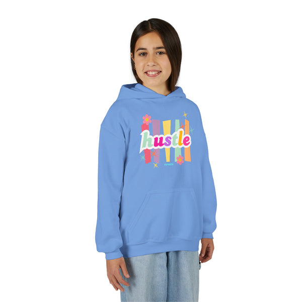 Hustle Mode (Kids) Youth Heavy Blend Hooded Hoodie - Pastel Hustle