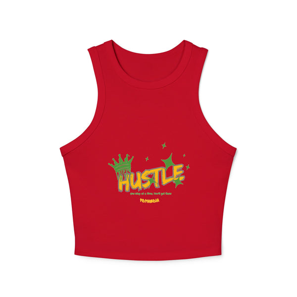 Racer Tank Top - 'Hustle' Crown Design for Women
