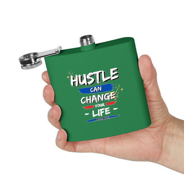 Flask, Hustle Mode - Stainless Steel 6oz (Change Your Life)