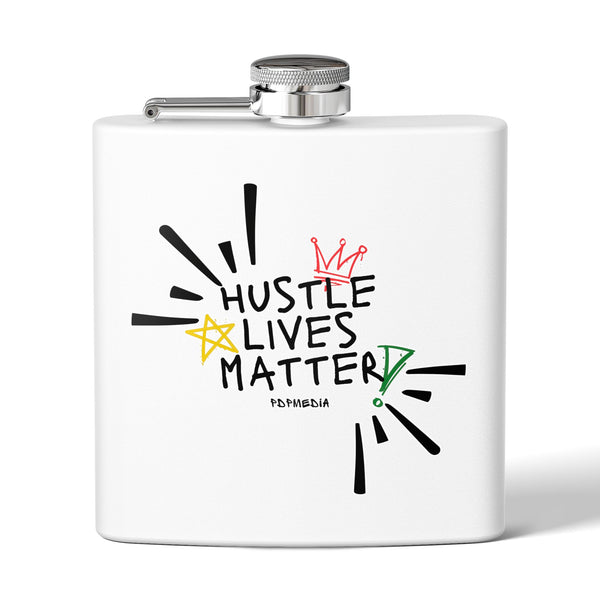 Flask, Hustle Mode - Stainless Steel 6oz (Hustle Lives Matter)