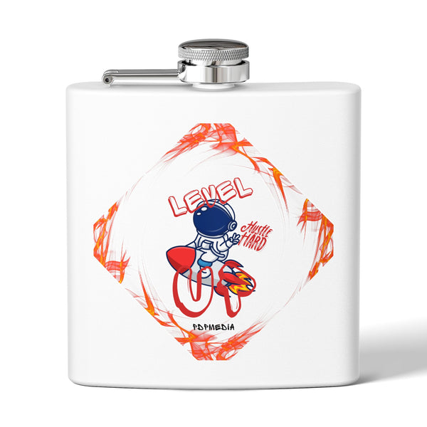 Flask, Hustle Mode - Stainless Steel 6oz (Level Up)