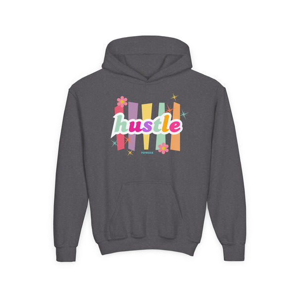 Hustle Mode (Kids) Youth Heavy Blend Hooded Hoodie - Pastel Hustle