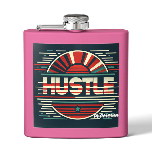 Flask, Hustle Mode - Stainless Steel 6oz (Retro Sports)