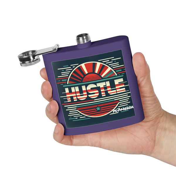 Flask, Hustle Mode - Stainless Steel 6oz (Retro Sports)