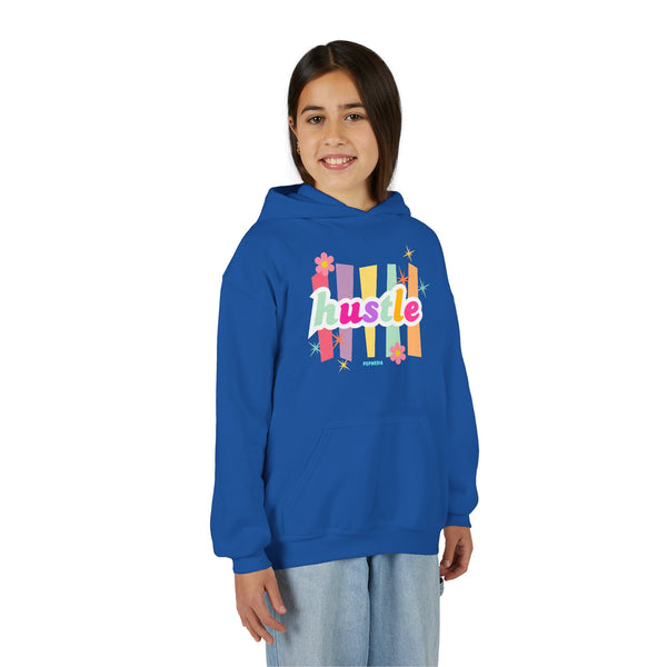 Hustle Mode (Kids) Youth Heavy Blend Hooded Hoodie - Pastel Hustle