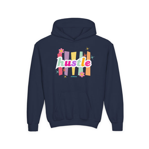 Hustle Mode (Kids) Youth Heavy Blend Hooded Hoodie - Pastel Hustle