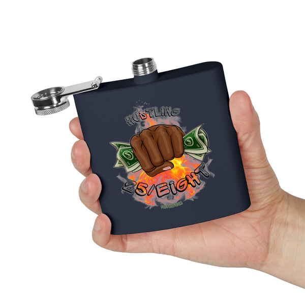 Flask, Hustle Mode - Stainless Steel 6oz (Hustling 25/Eight Black)