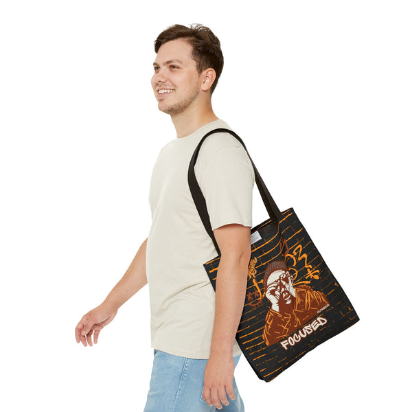 Hustle Mode Tote Bag - Focused Brown Crown