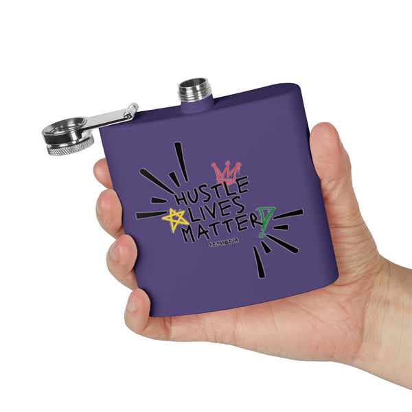 Flask, Hustle Mode - Stainless Steel 6oz (Hustle Lives Matter)