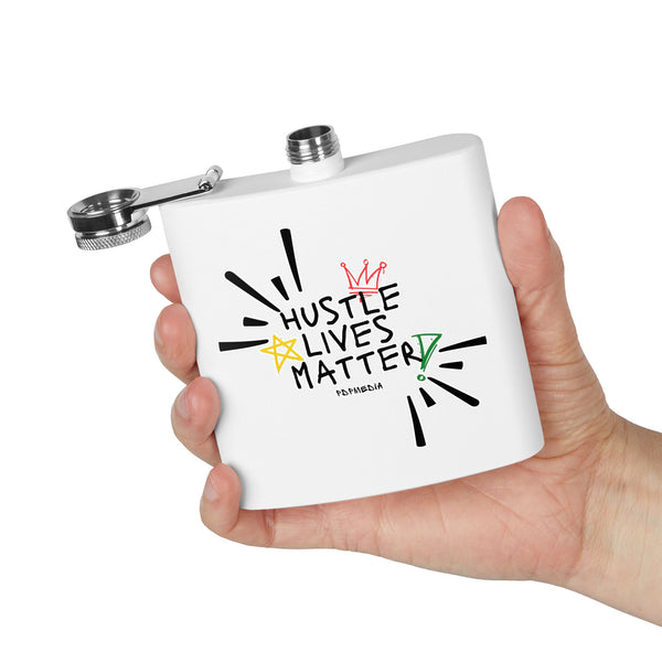 Flask, Hustle Mode - Stainless Steel 6oz (Hustle Lives Matter)
