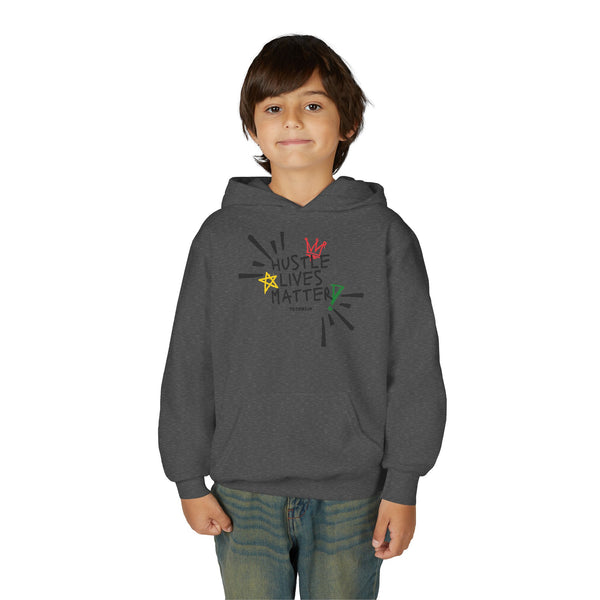Hustle Mode (Kids) Youth Heavy Blend Hooded Hoodie - Hustle Lives Matter