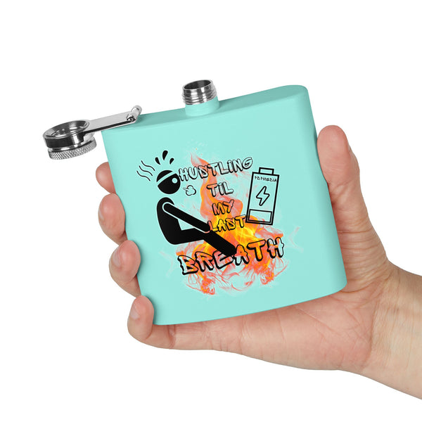 Flask, Hustle Mode - Stainless Steel 6oz (Last Breath)