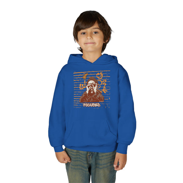 Hustle Mode (Kids) Youth Heavy Blend Hooded Hoodie - Focused (Y)