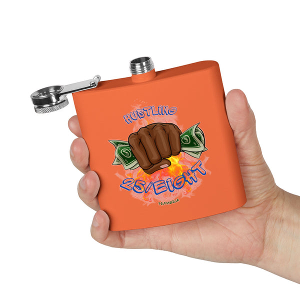 Flask, Hustle Mode - Stainless Steel 6oz (Hustling 25/Eight Blue)