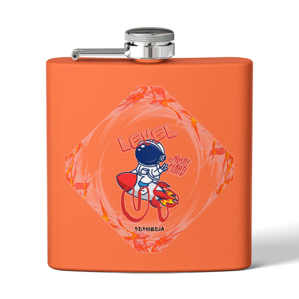 Flask, Hustle Mode - Stainless Steel 6oz (Level Up)