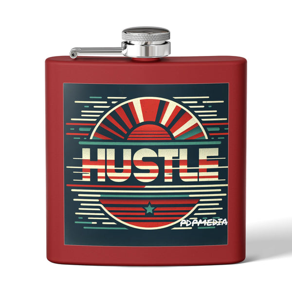 Flask, Hustle Mode - Stainless Steel 6oz (Retro Sports)