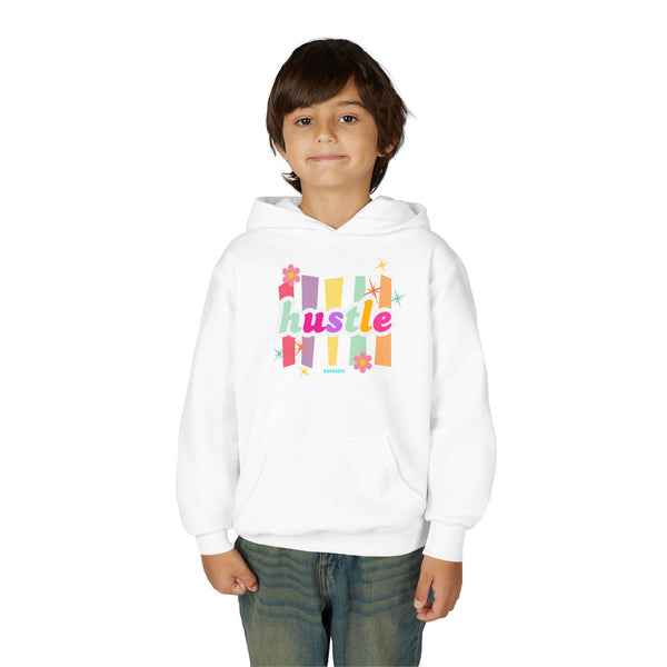 Hustle Mode (Kids) Youth Heavy Blend Hooded Hoodie - Pastel Hustle