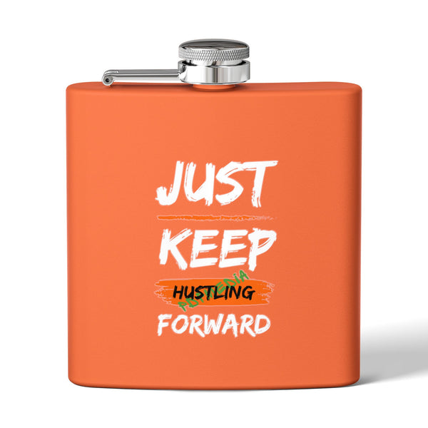 Flask, Hustle Mode - Stainless Steel 6oz (Keep Hustling Forward)