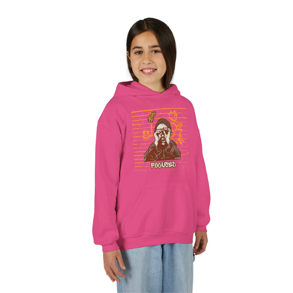 Hustle Mode (Kids) Youth Heavy Blend Hooded Hoodie - Focused (Y)