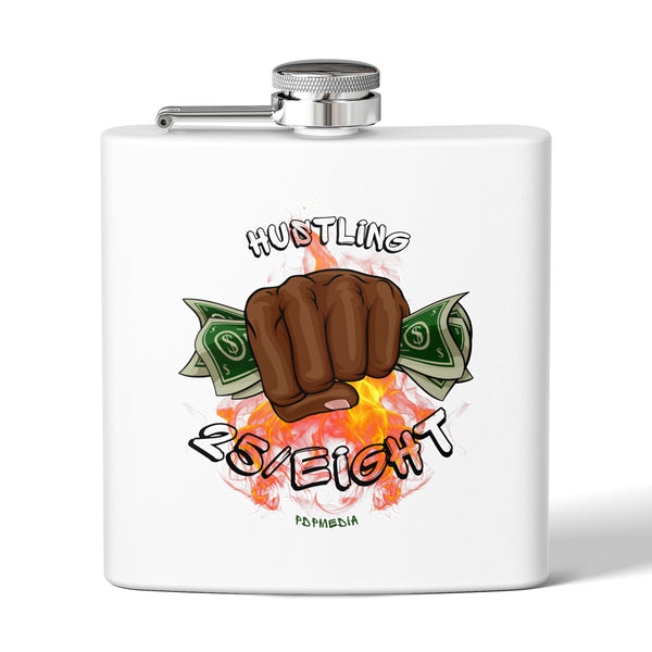 Flask, Hustle Mode - Stainless Steel 6oz (Hustling 25/Eight Black)