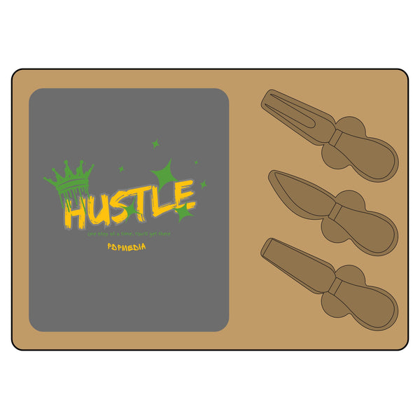 Charcuterie Board - King Hustle (Engraving) - Hosting Experience Upgrade Acacia Wood Slate Cheese Lovers Entertaining Statement Piece