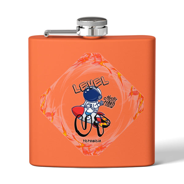 Flask, Hustle Mode - Stainless Steel 6oz (Level Up Black)