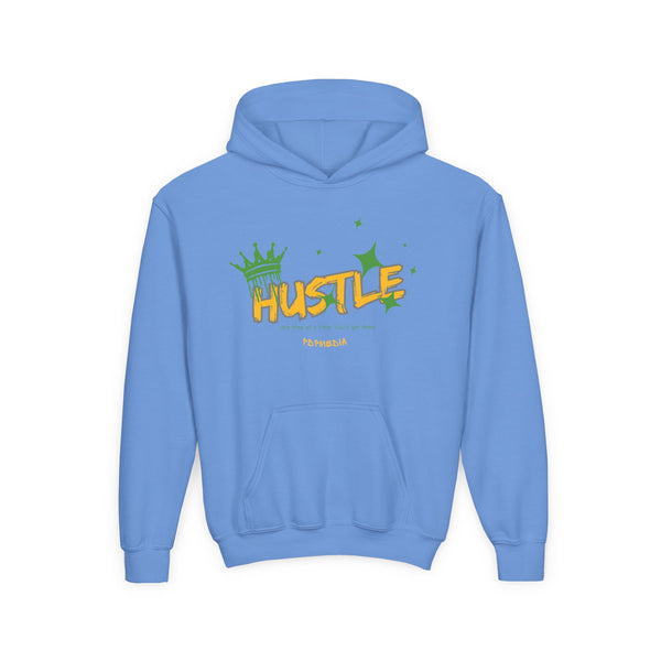 Hustle Mode (Kids) Youth Heavy Blend Hooded Hoodie - King Hustle