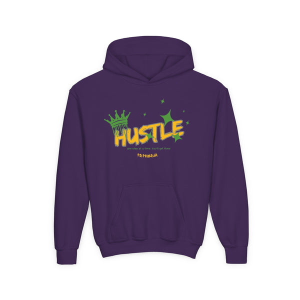 Hustle Mode (Kids) Youth Heavy Blend Hooded Hoodie - King Hustle