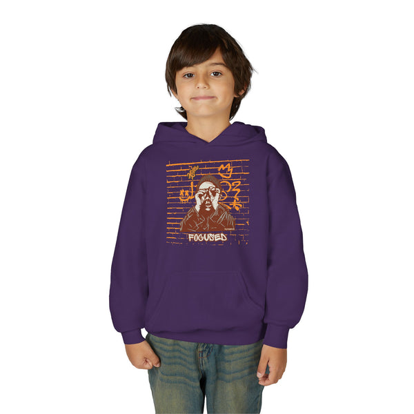 Hustle Mode (Kids) Youth Heavy Blend Hooded Hoodie - Focused (Y)
