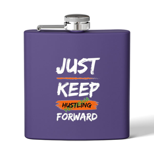 Flask, Hustle Mode - Stainless Steel 6oz (Keep Hustling Forward)
