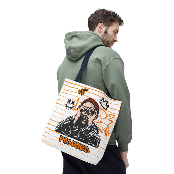 Hustle Mode Tote Bag - Focused Black Crown