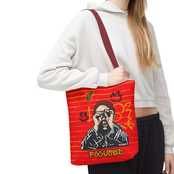 Hustle Mode Tote Bag - Focused Black Crown