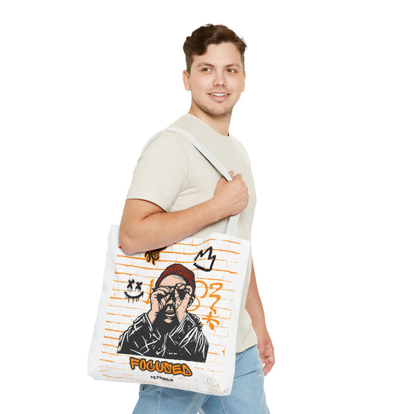 Hustle Mode Tote Bag - Focused Black Crown