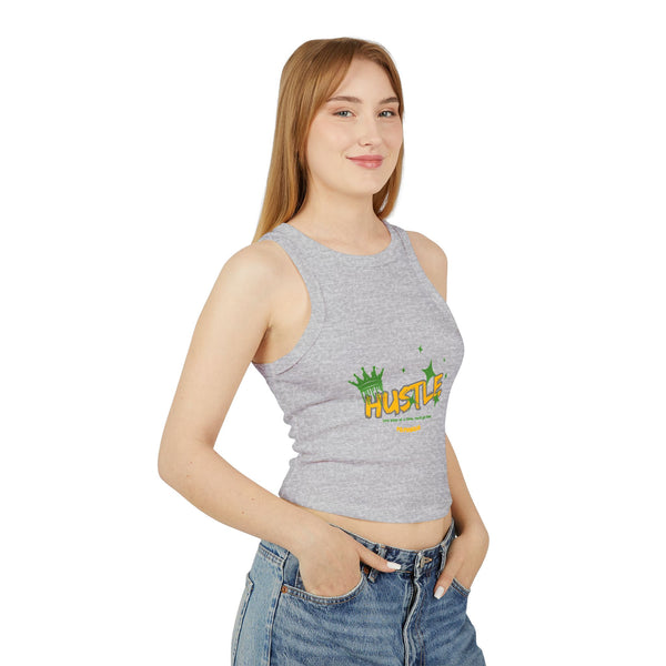 Racer Tank Top - 'Hustle' Crown Design for Women