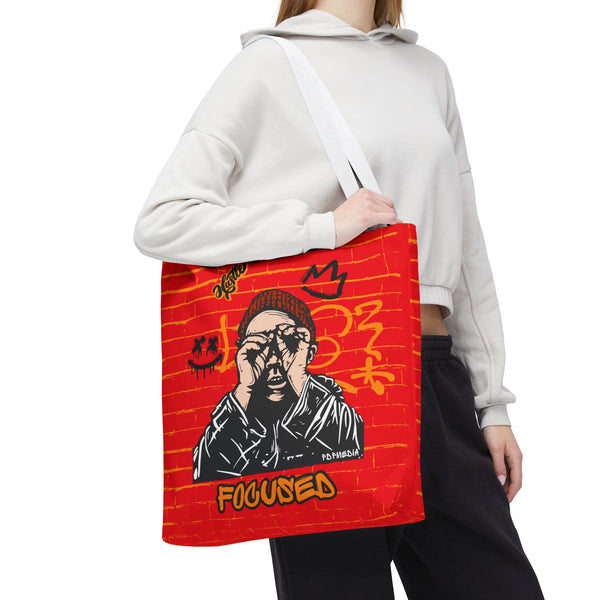 Hustle Mode Tote Bag - Focused Black Crown
