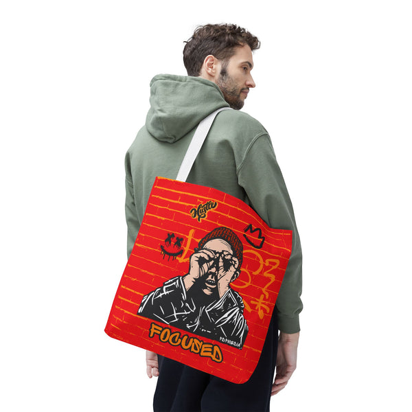 Hustle Mode Tote Bag - Focused Black Crown