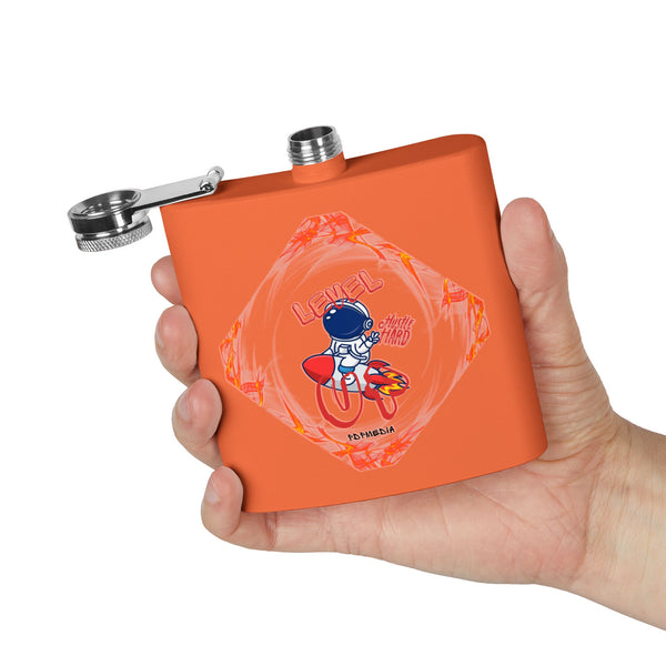 Flask, Hustle Mode - Stainless Steel 6oz (Level Up)