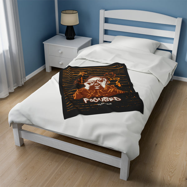 Hustle Mode Plush Blanket - Focused King's Crown (Brown)