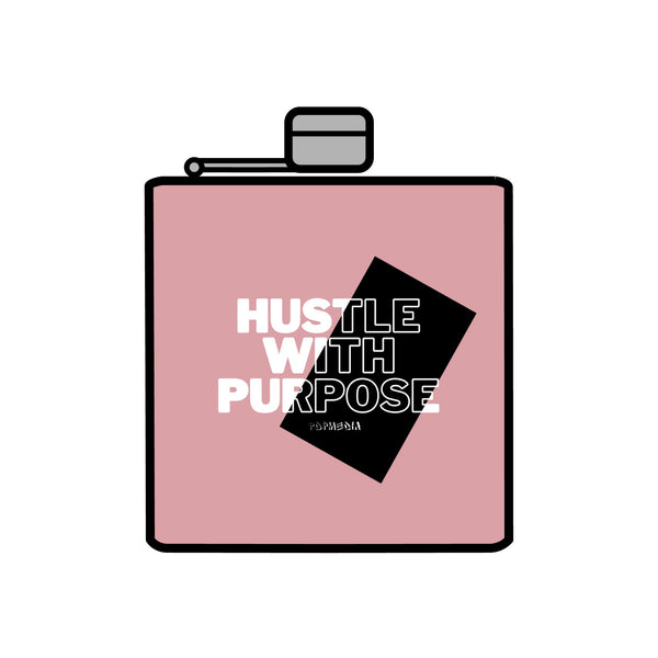 Flask, Hustle Mode - Stainless Steel 6oz (Hustle With Purpose)