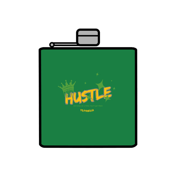 Flask, Hustle Mode - Stainless Steel 6oz (King Hustle)