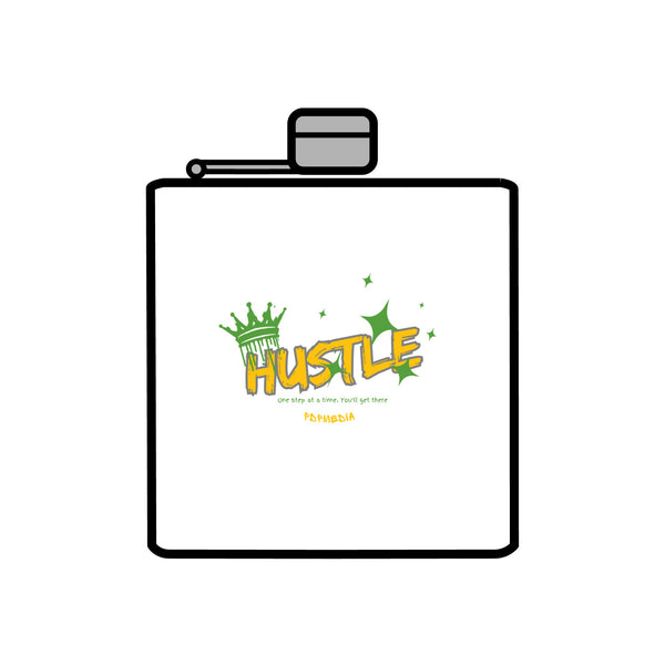 Flask, Hustle Mode - Stainless Steel 6oz (King Hustle)