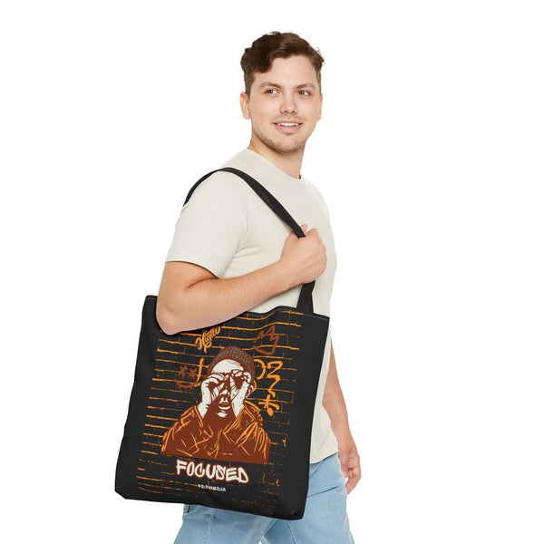 Hustle Mode Tote Bag - Focused Brown Crown