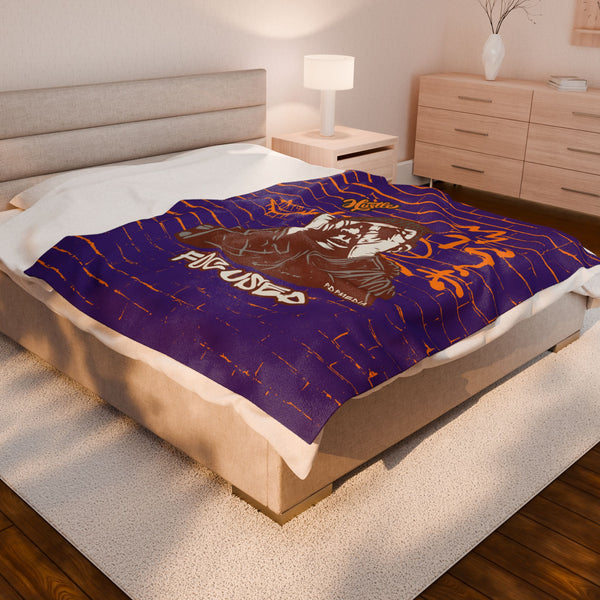 Hustle Mode Plush Blanket - Focused King's Crown (Yellow)